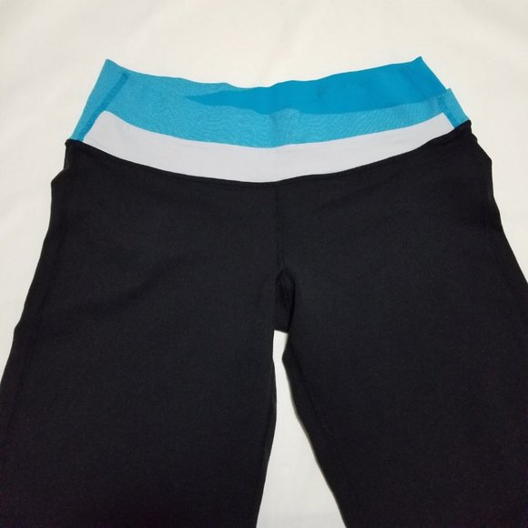 Lululemon Black & Blue Luon Low Rise Astro Pants - Picture 3 of 5